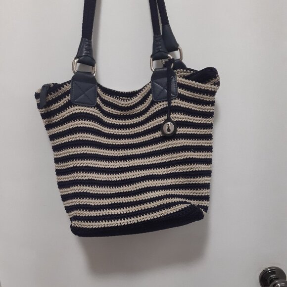 The Sak - crocheted purse handbag - Navy and beige - Picture 1 of 15